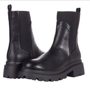 NEW Dolce Vita Brody Black Ankle Booties with Chunky Platform